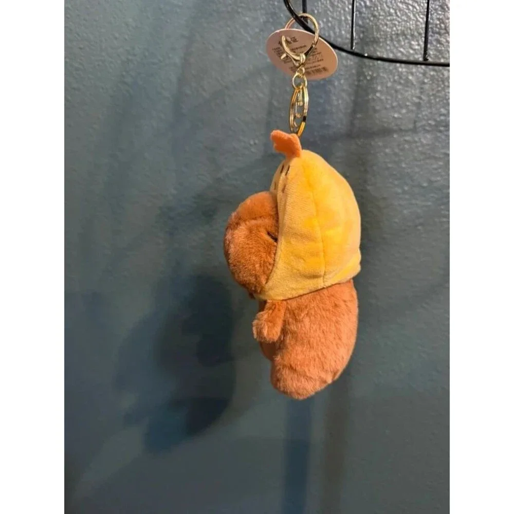 Capybara Plush Purse Charm Keychain | Chick Hat | NWT